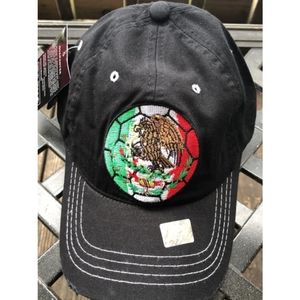 Mexico  sports cap  MX league black  color embroidered Mexico  one size